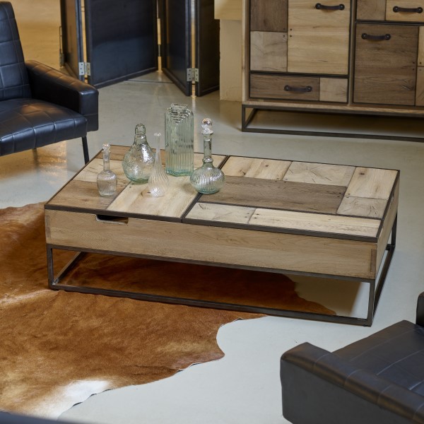 Table basse avec bar et plateau relevable