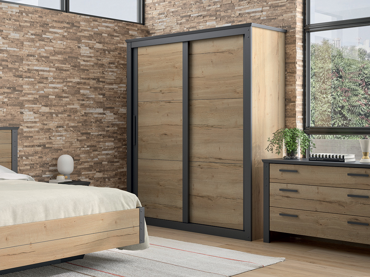 Armoire 2 portes coulissantes pleines