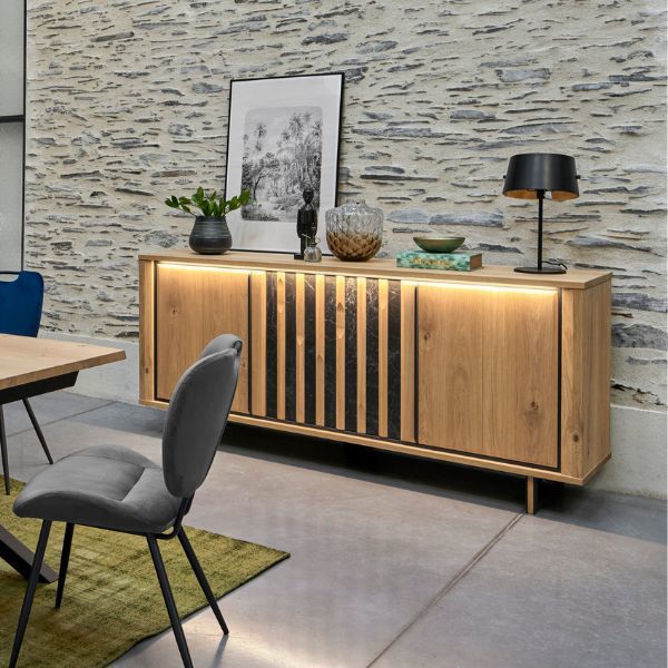 Enfilade 4 portes avec éclairage