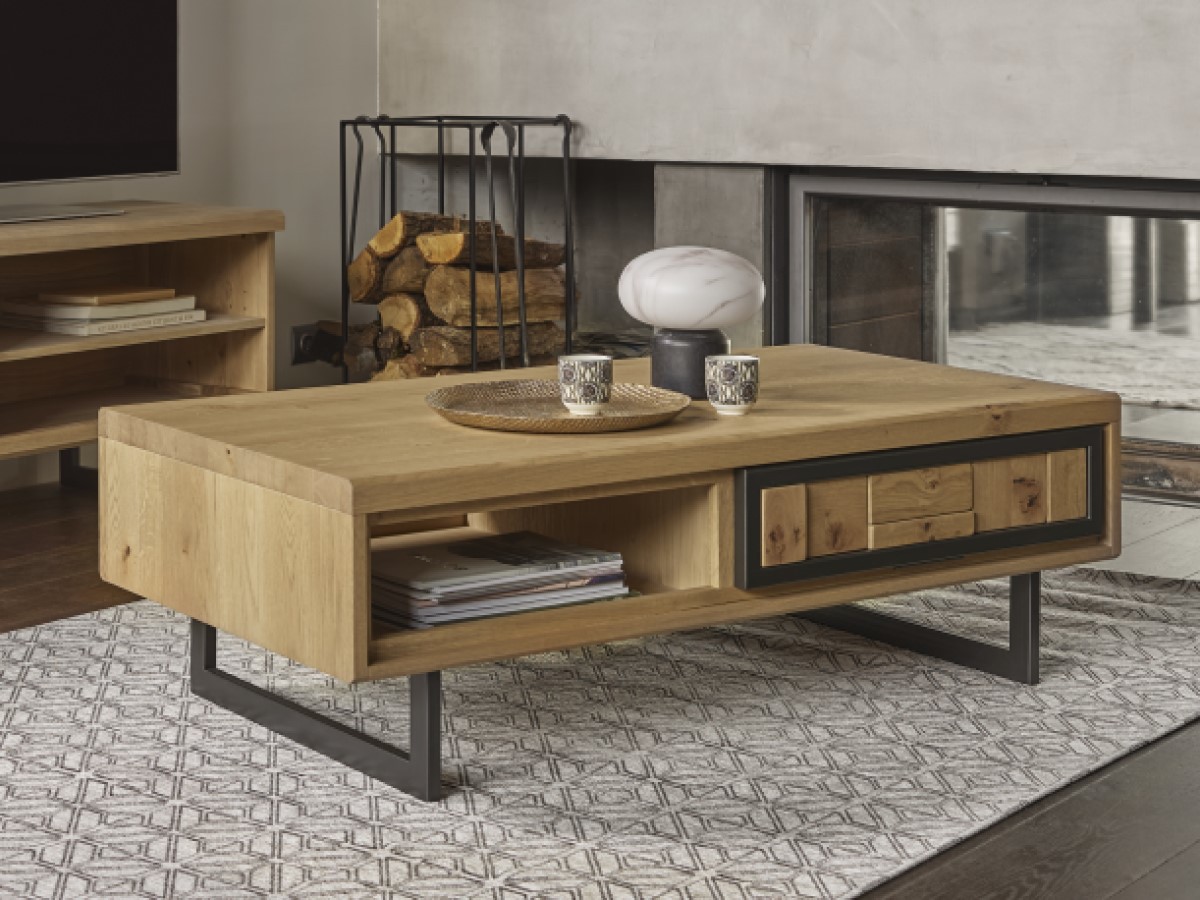 Table basse 1 tiroir 1 niche
