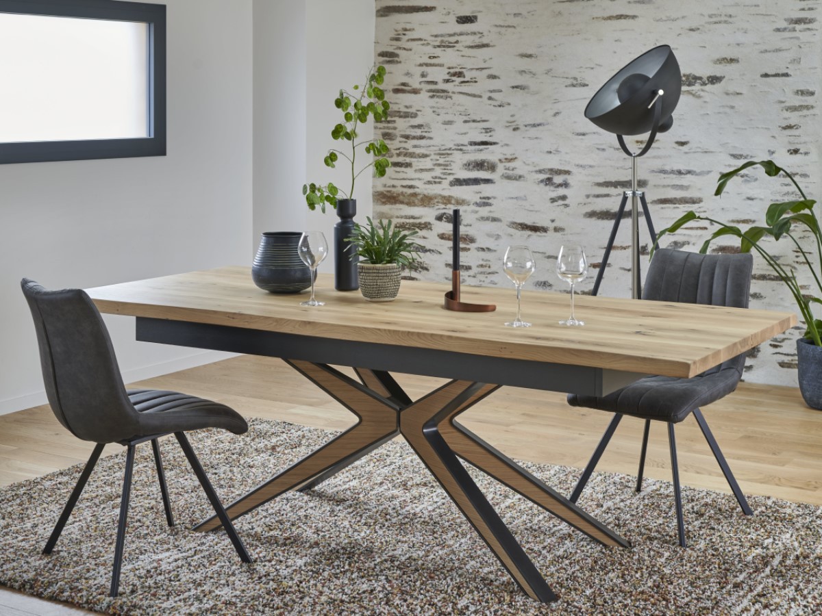 Table de repas rectangulaire extensible